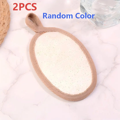 1/2Pcs Natural Loofah Skin Bath Wipes  Foaming and Mud Scrubbing Bath Wipes Bath Towels Bath Flower Accessories