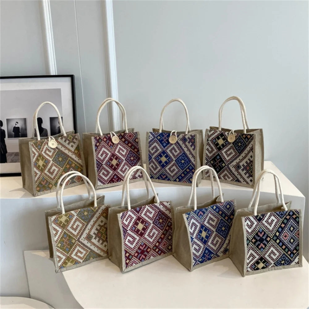 The Linen Garden – Flower Pattern Designer Tote for the Woman on the Move