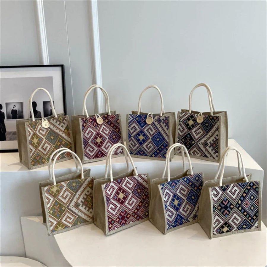 The Linen Garden – Flower Pattern Designer Tote for the Woman on the Move