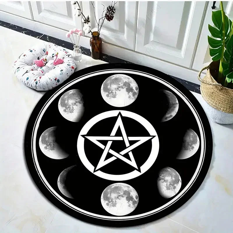 The Moon and The Stars Round Carpet Washable Decoration Home Light Rug Bedroom Chair Mat Carpets for Living Room