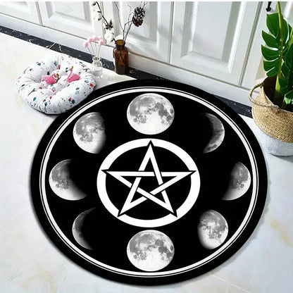 The Moon and The Stars Round Carpet Washable Decoration Home Light Rug Bedroom Chair Mat Carpets for Living Room