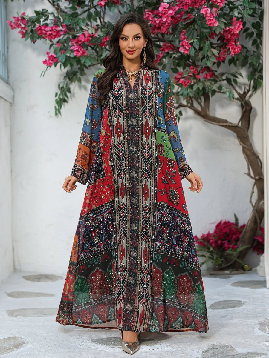 Zahraa Ramadan – The Rhinestone Floral Abaya for the Muslim Woman in America