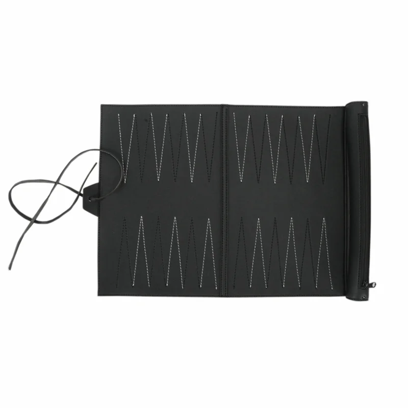 【AA04】Roll Up Backgammon Sets Portable Travel Board Game Set For Adults And Kids Foldable PU Classic Chess Board Roll-Up Easy In