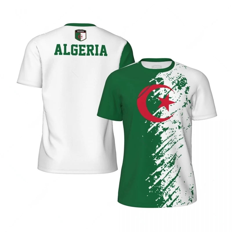 Algeria 3D Football Jersey – Quick-Dry Sports Tee, Men's & Kids' Fan Top