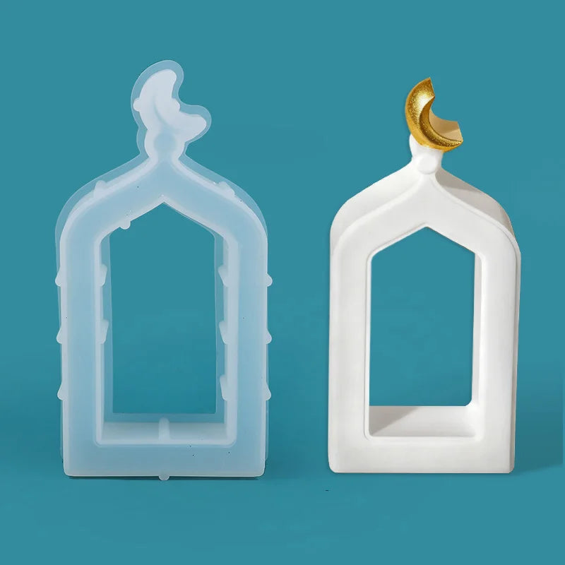 Ramadan Silicone Mold DIY Handmade Craft Eid Gift Home Table Ornament Muslim Party Decoration Supplies Gypsum Cement Candle Mold
