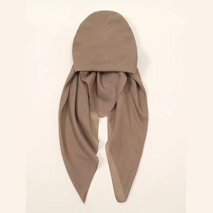 Wholesale Cotton Instant Muslim Hijab Inner Wrap Undercap Triangle Scarf Hijab Plain Islamic Turban Bonnet Soft Headband Hat
