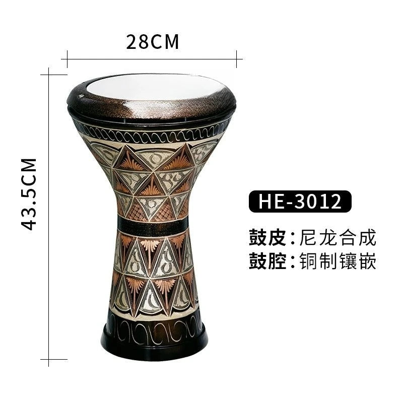Middle Eastern Drum Arabic Drum Aluminum Hand Beat Percussion Turkish African Drum