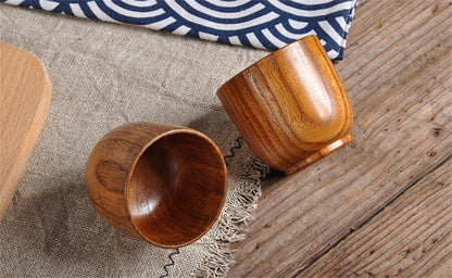 Handmade Spruce Wood Cups – Natural Big Belly Mug for Tea, Coffee & Milk