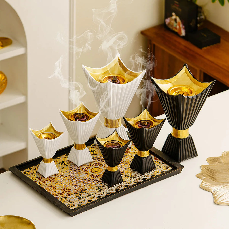 Modern Square Incense Burner – Light Luxury Aromatherapy Holder for Home & Desktop