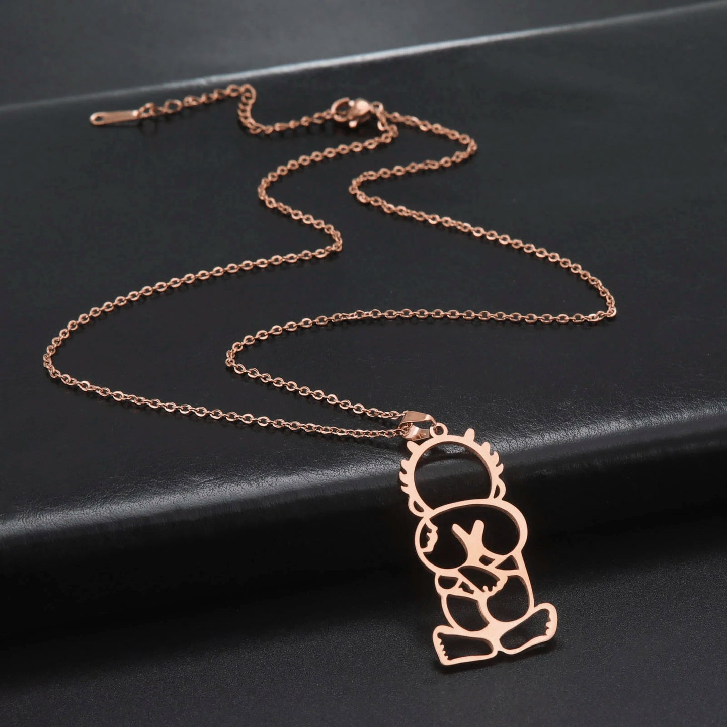 LIKGREAT Fashion Jewelry Handala Hanzala Palestine Stainless Steel Necklace Boy Pendant Chain Necklace Gift for Women Men New