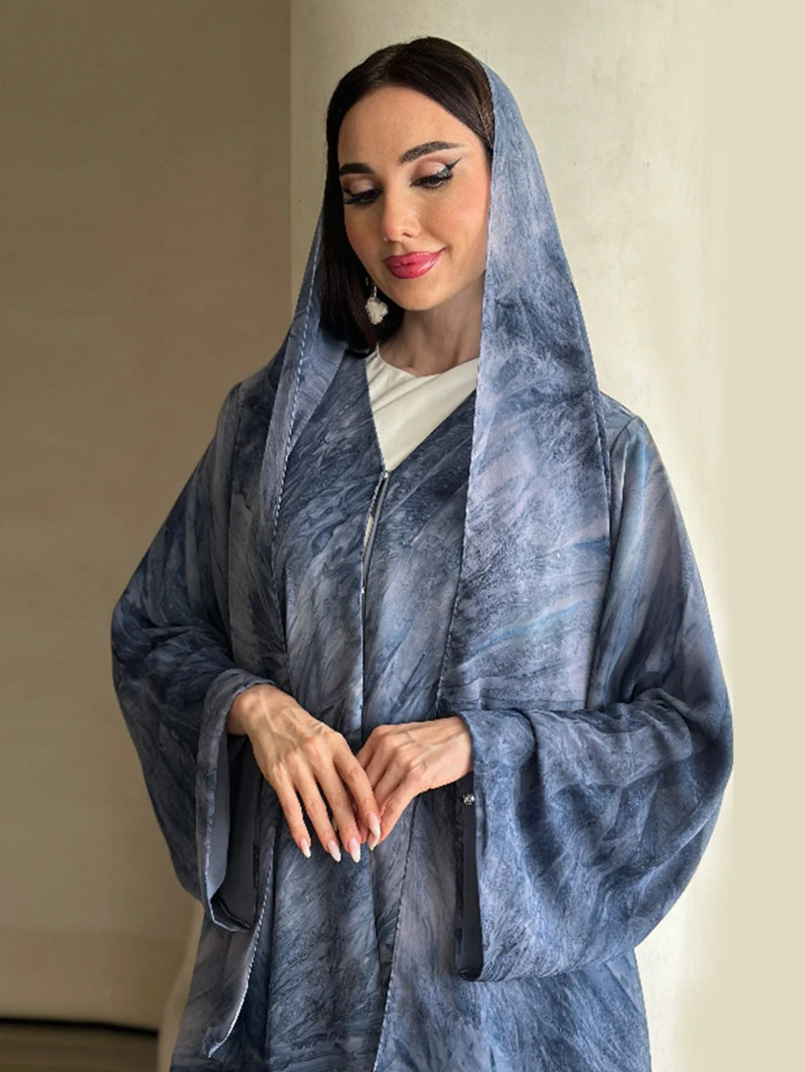 Printed Blessings – Cardigan Scarf Set for the Muslim Woman in America
