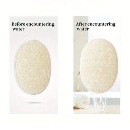 1/2Pcs Natural Loofah Skin Bath Wipes  Foaming and Mud Scrubbing Bath Wipes Bath Towels Bath Flower Accessories