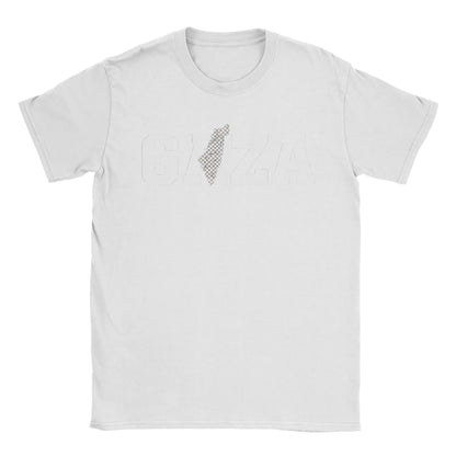 Palestine Gaza Typography T-Shirt Men  Novelty 100% Cotton Tee Shirt O Neck Short Sleeve T Shirt Graphic Clothing