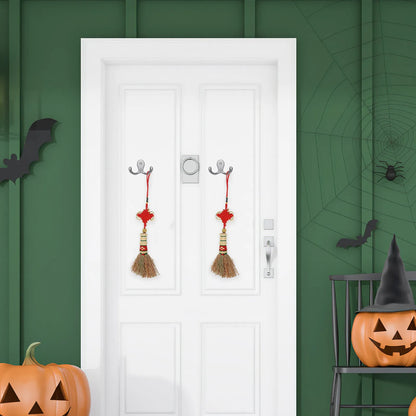 Decorative Broom for Festival Party Wheat Straw Hanging Broom Adornment Festive Door Hanger Wall Decor Window Display