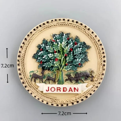 Jordan Fridge Magnets – Hashemite Kingdom & Petra Travel Souvenir, Wedding Gift