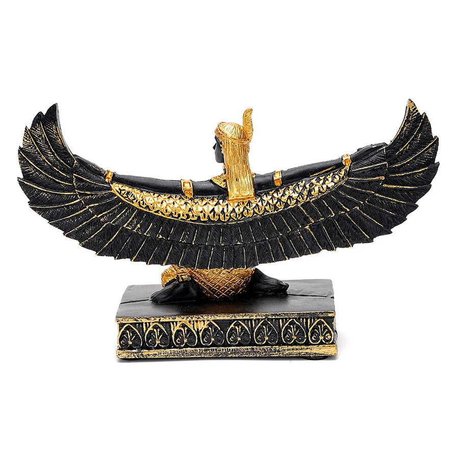 Isis Winged Goddess Resin Figurine – Egyptian Handicraft, Mother of Horus Decor