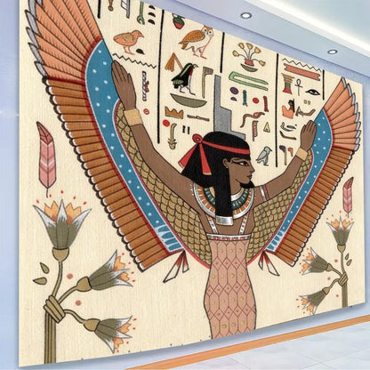 Ancient Egyptian Goddess Tapestry – Pharaoh & Anubis Wall Hanging for Heritage Decor