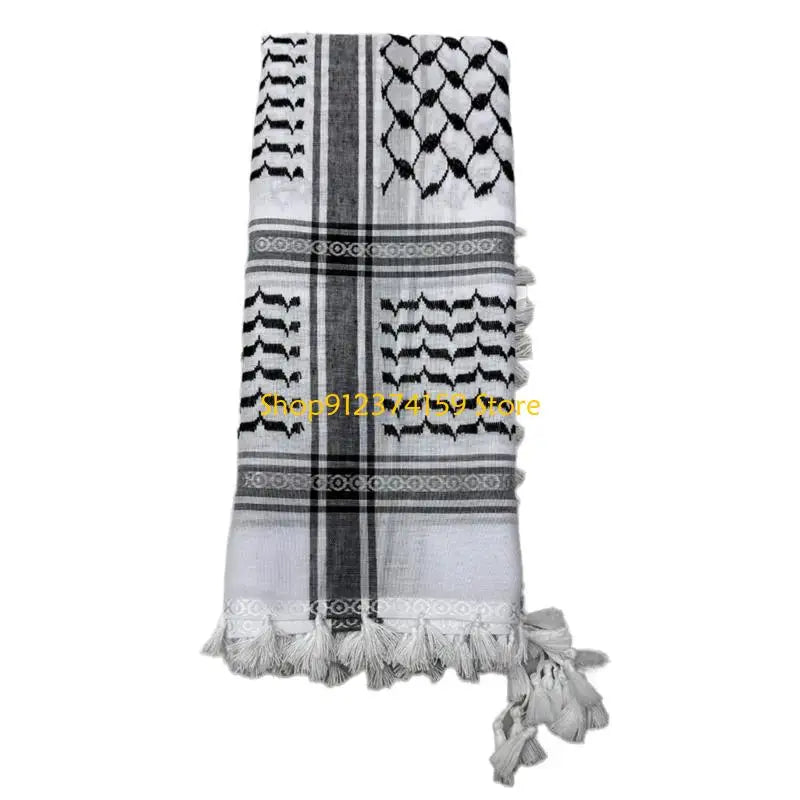 G5AE Comfortable Arafat Headscarf Keffiyeh Scarf for Men Everyday Use Cultural Event