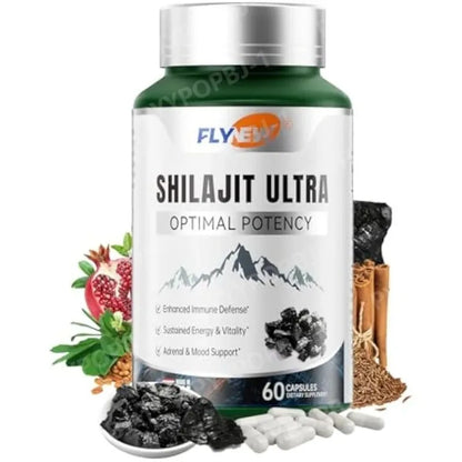 Shilajit with Naturally Fulvic Acid & L-Arginine Himalayan Shilajits for Extra Power Immune Support Shilajit for Men Women