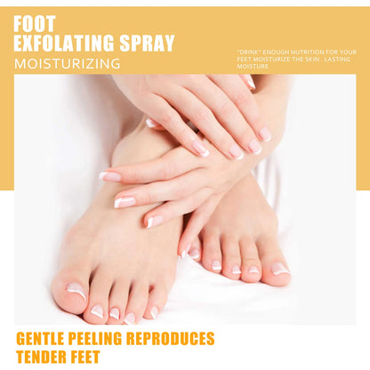 Ouhoe Foot Exfoliating Spray 72H Moisture Lock Callus Softener Anti Dry Crack Repair Odor Control Brightening Foot Care Liquid