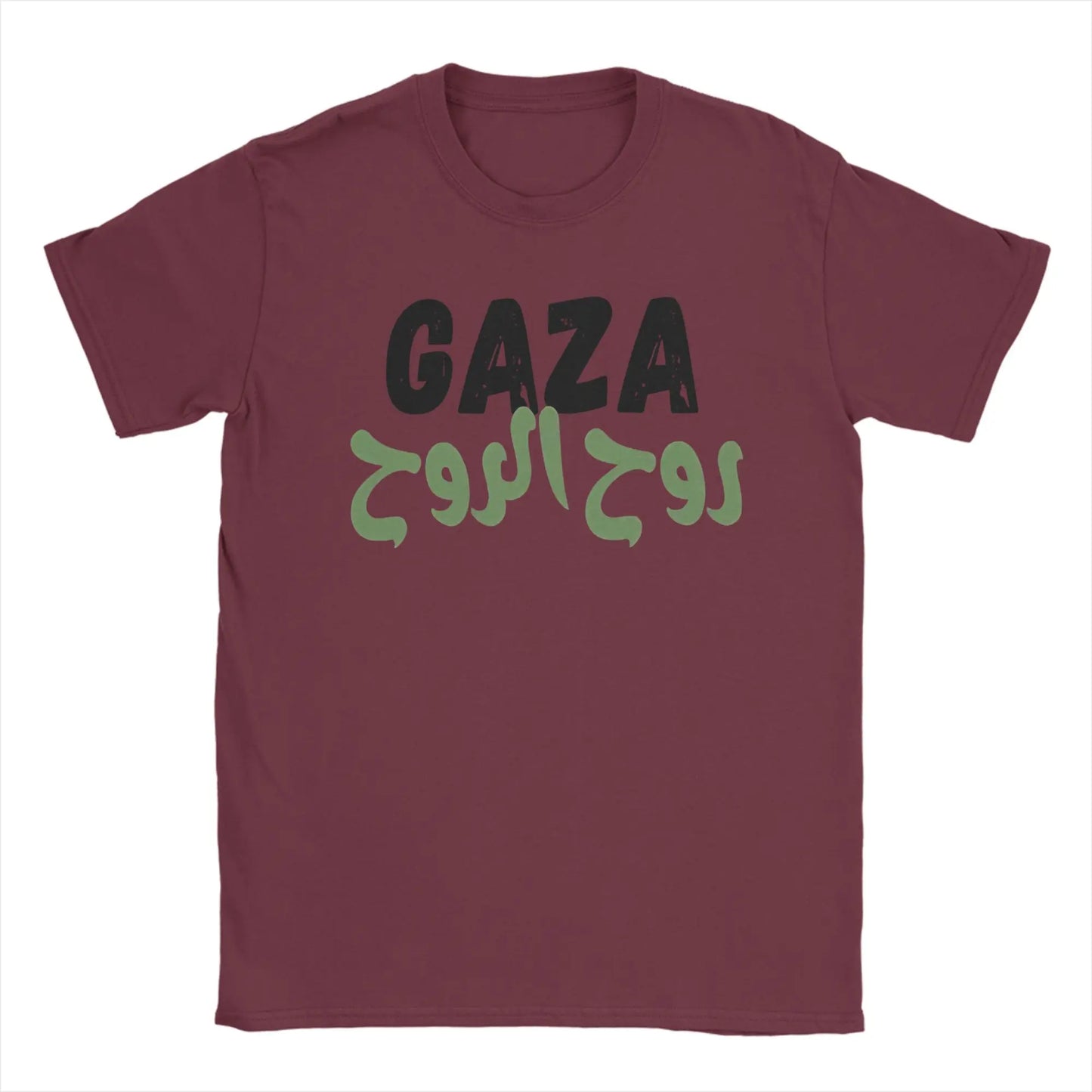Gaza T Shirt for Men Cotton Humorous T-Shirt Round Collar  Tee Shirt Short Sleeve Clothing Birthday Gift