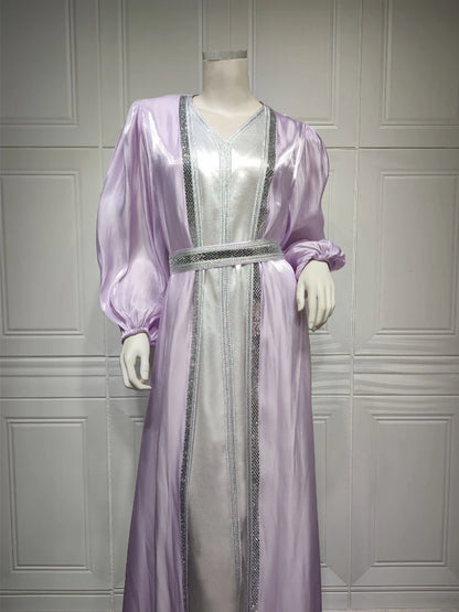 Autumn in Arabia – 2-Piece Button Kaftan Set for the Muslim Woman in America