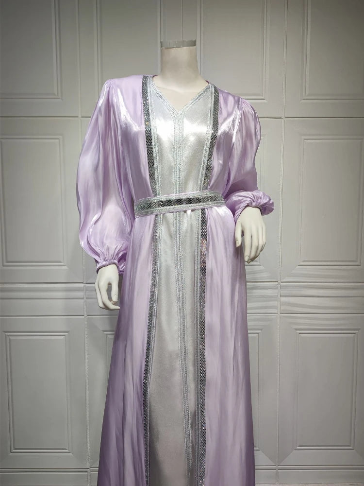 Autumn in Arabia – 2-Piece Button Kaftan Set for the Muslim Woman in America