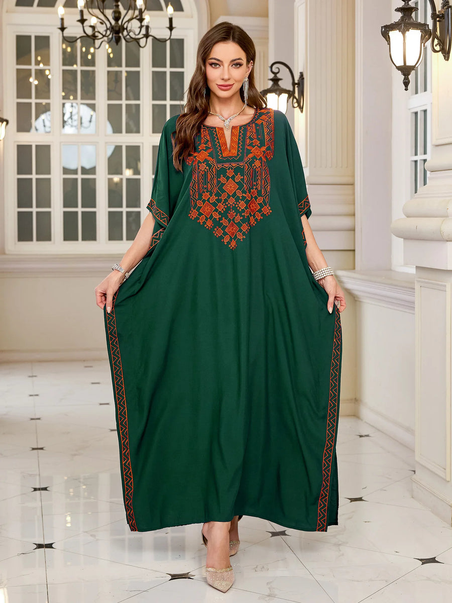 The Plus Size Moroccan Cover-Up – Embroidered Kaftan for the Arab Woman in America