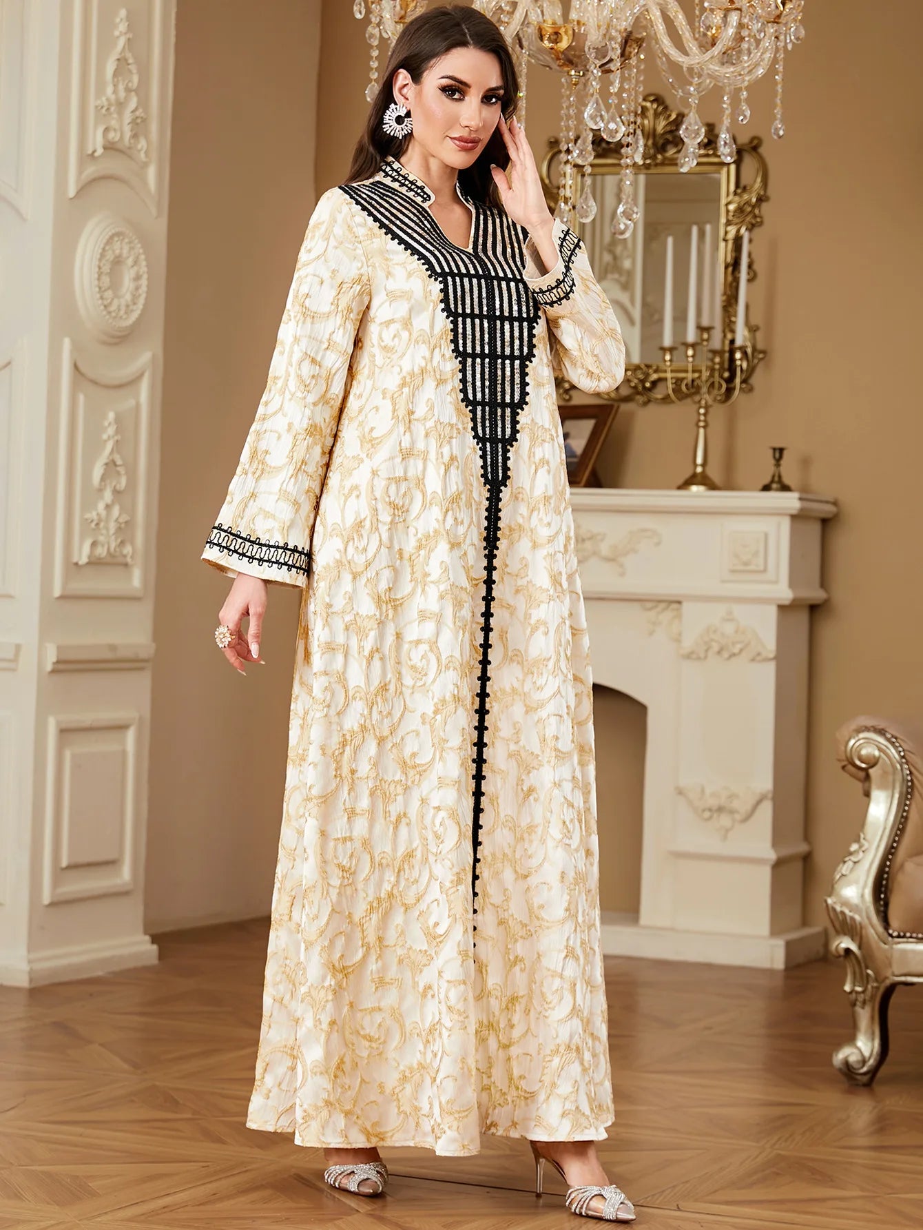 Eid Ramadan Embroidery Abaya Dubai Kaftan Muslim Dress for Women Islam Jalabiya Caftan Marocain Femme Robe Longue Vestidos Largo