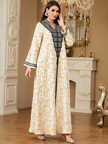 Eid Ramadan Embroidery Abaya Dubai Kaftan Muslim Dress for Women Islam Jalabiya Caftan Marocain Femme Robe Longue Vestidos Largo