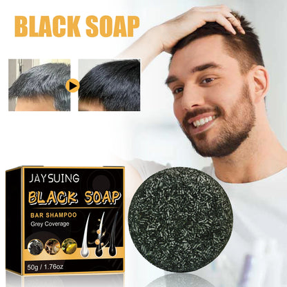 Polygonum Multiflorum Black Hair Shampoo Soap Gentle Coconut Oil Refreshing Oil Control Smoothing Hair Care Handmade Soap