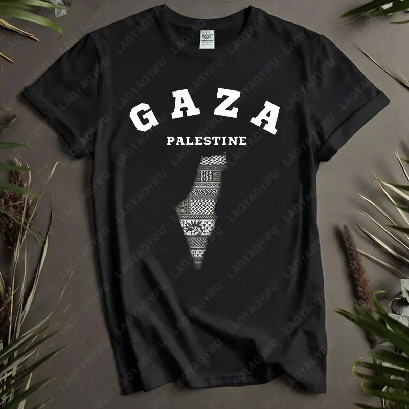 Harajuku Gaza P-Palestine Unisex T-Shirt Activist Statement Shirt Festival Apparel Loose Casual Comfort Cotton Short-sleeve Tees