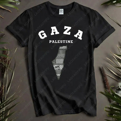 Harajuku Gaza P-Palestine Unisex T-Shirt Activist Statement Shirt Festival Apparel Loose Casual Comfort Cotton Short-sleeve Tees