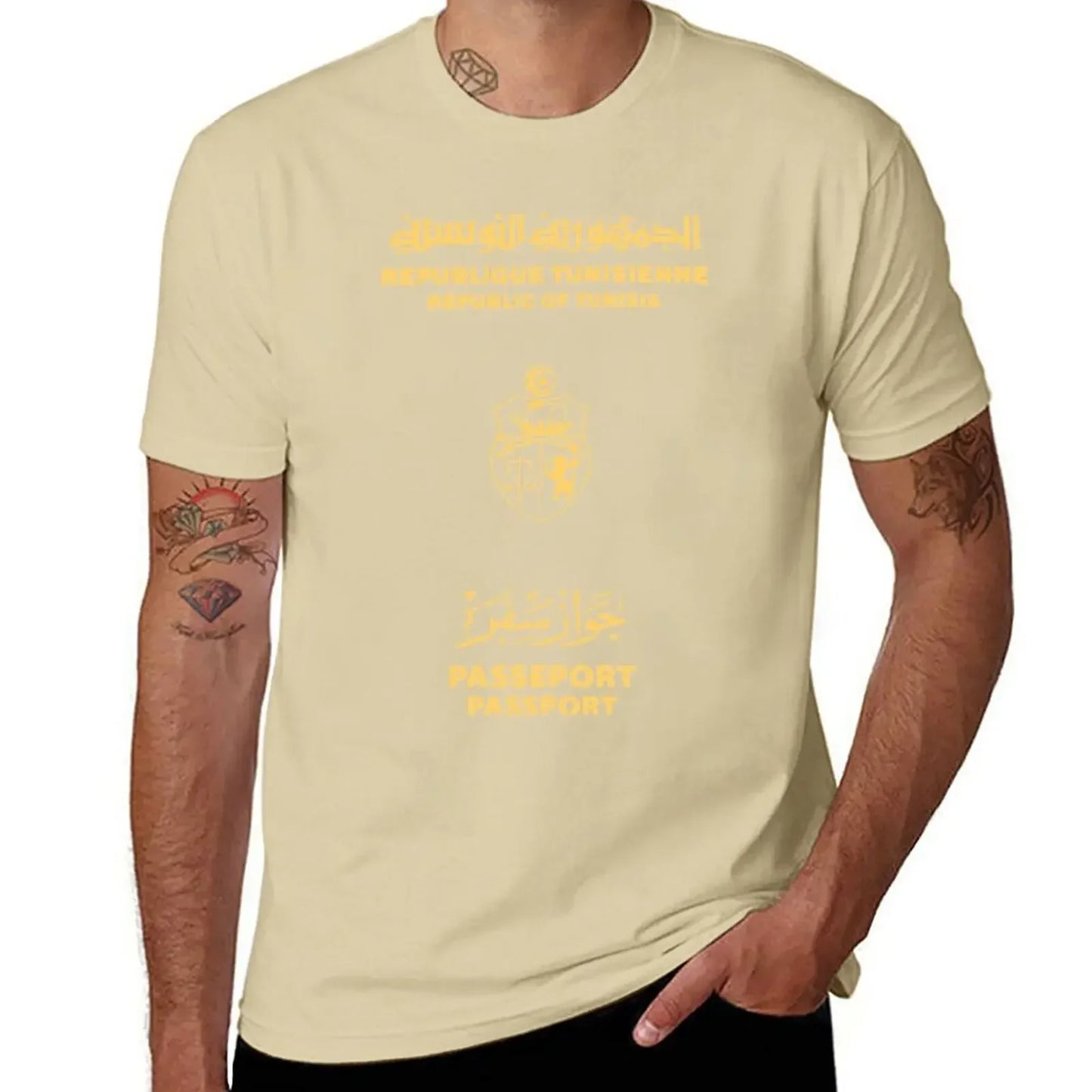 Tunisia Tunisian passport T-Shirt Short sleeve tee boys animal print T-shirt men mens designer clothes new in tops & tees manga