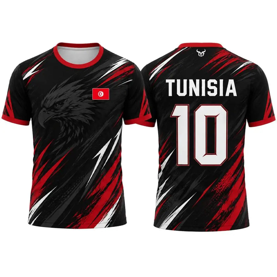 Tunisia Flag Soccer Jersey – Quick-Dry Training Uniform, Unisex O-Neck Top