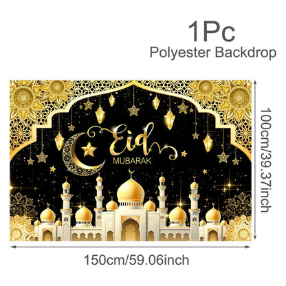 2026 Eid & Ramadan Backdrop Ramadan Kareem Eid Mubarak Party Photography Background Islamic Muslim Party Supplies Eid Al-fitr