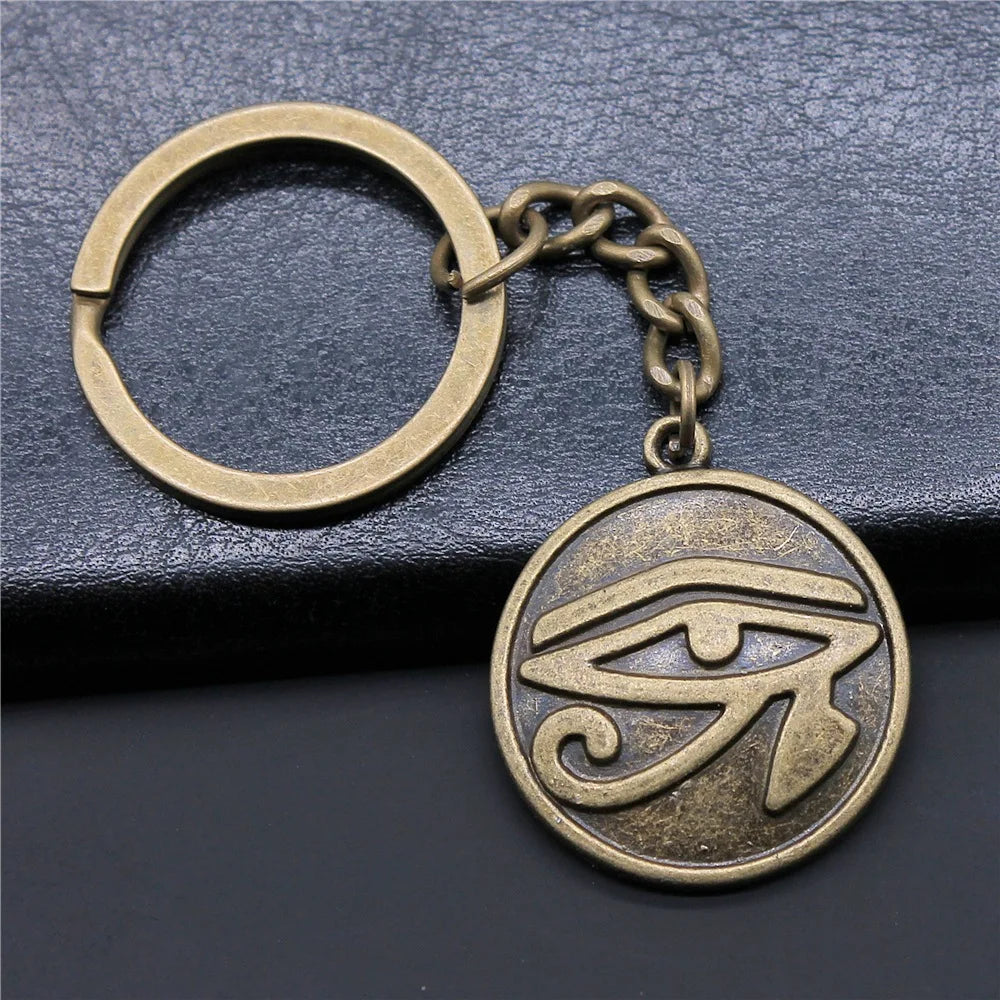 Eye of Horus & Pharaoh Keyring – Egyptian Charm, Creative Gift Accessory