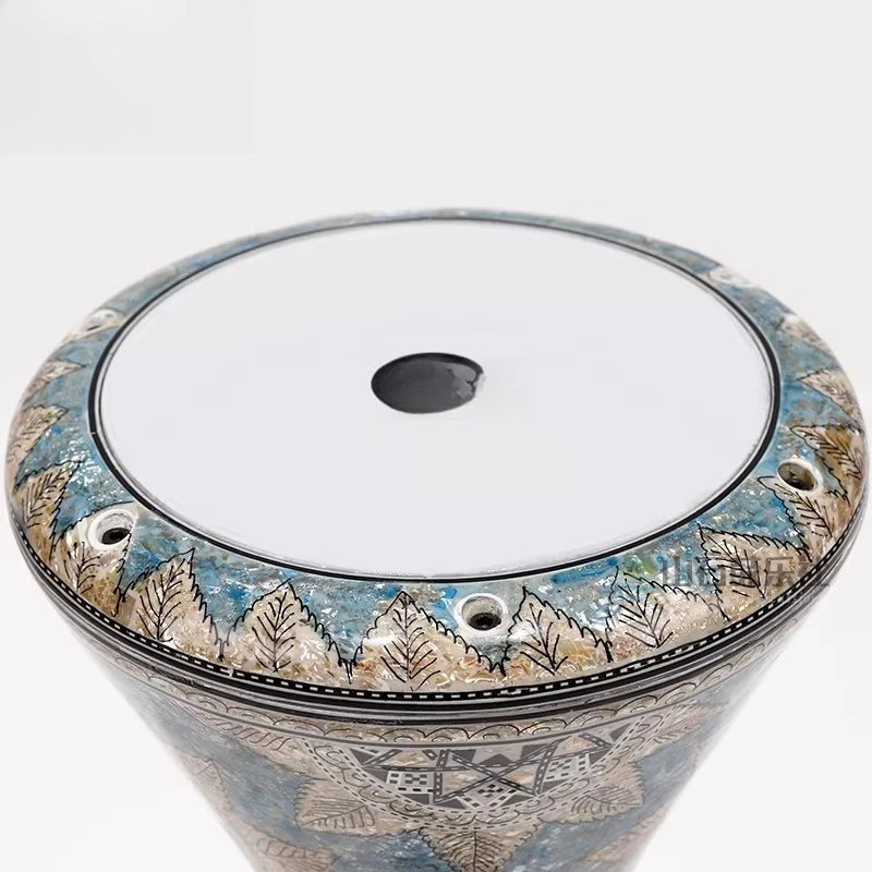 Artist Egypt hand inlaid 9 inch Middle Eastern drum Arabic tambourine East Baker AEED4