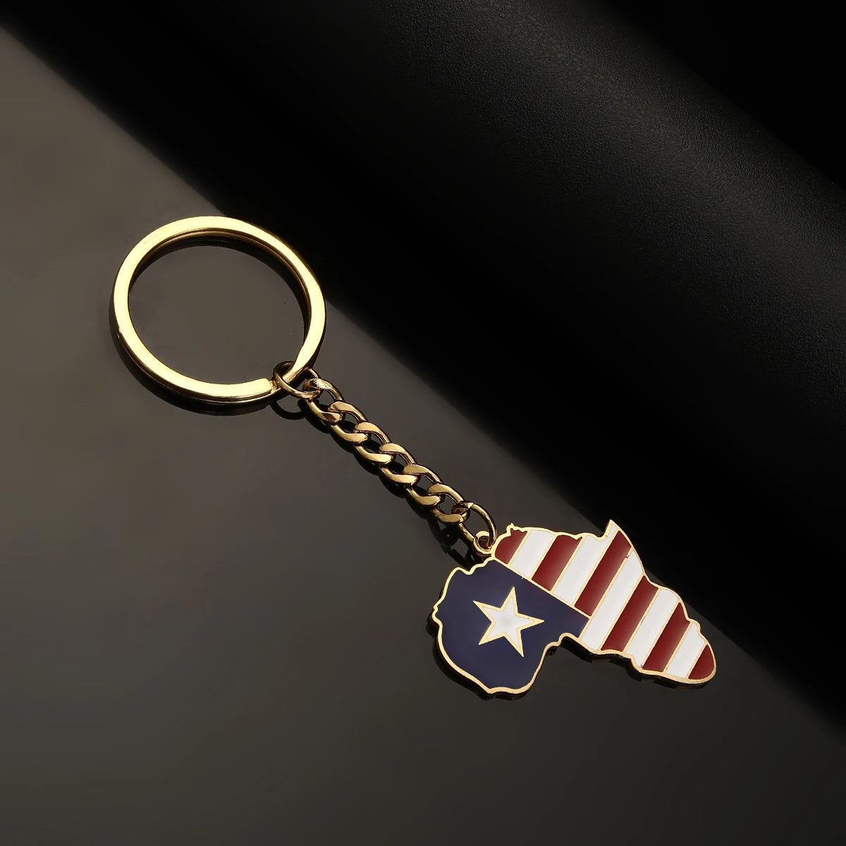Africa Map Keychain – Stainless Steel Hip-Hop Jewelry, Morocco to South Africa