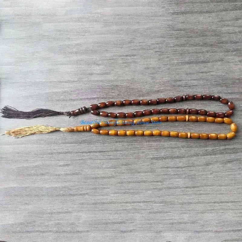 E56A Elegant Muslims Rosary Beads with Charm 33 Count 8mm for Spiritual Practice