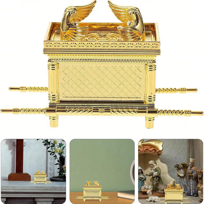 The Ark Of The Covenant Historic Model Replica Gold Plated Home Festive Decorative Figurine Ornament Ancient Egyptian Design