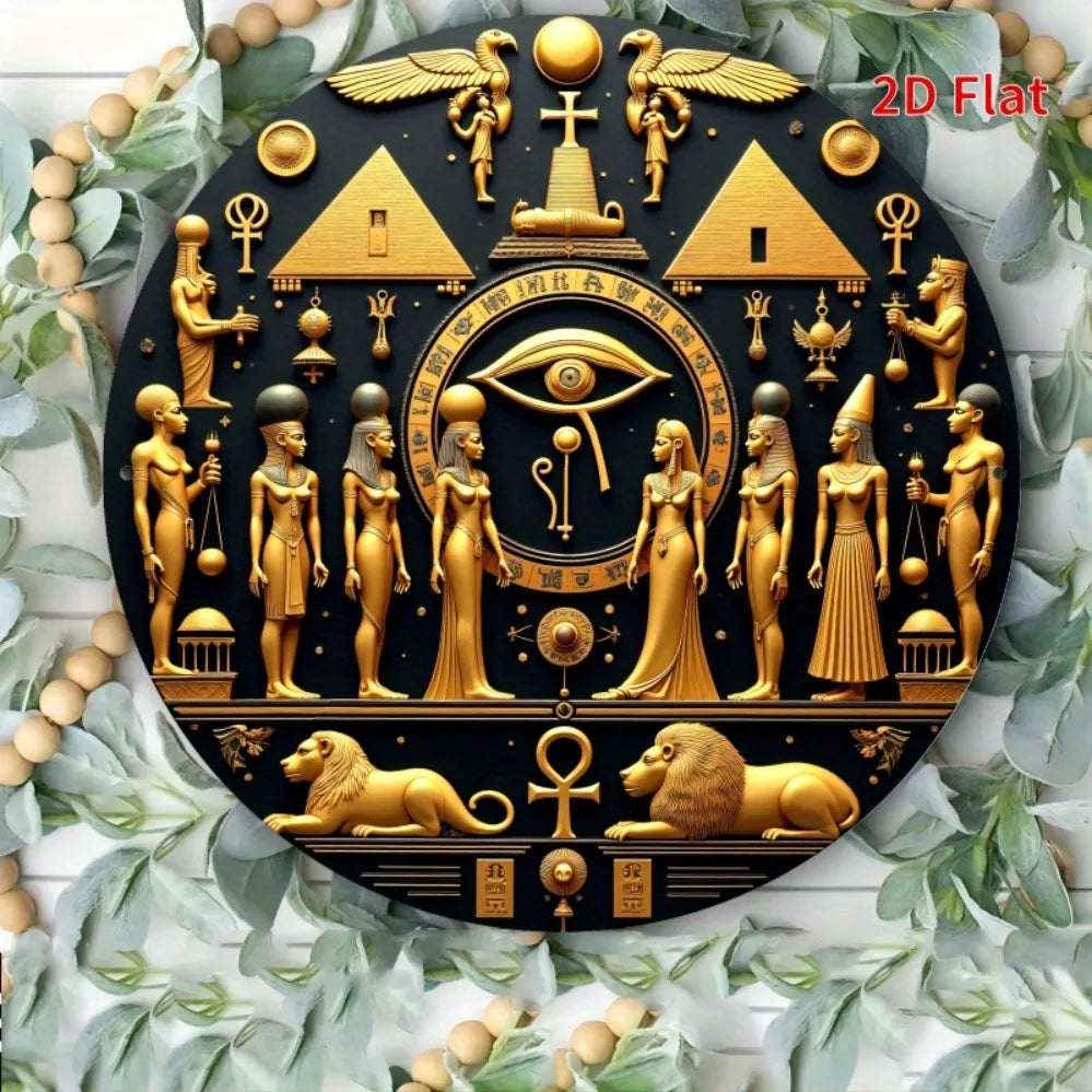Ancient Egypt Round Medallion – Wall Decor for Themed Restaurants, Museums & Homes