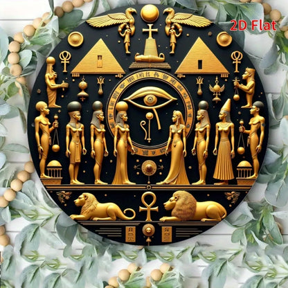 Ancient Egypt Round Medallion – Wall Decor for Themed Restaurants, Museums & Homes