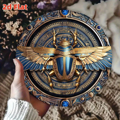 Egyptian 2D Metal Wall Art – Indoor & Outdoor Decor, Exquisite Pharaoh Detail
