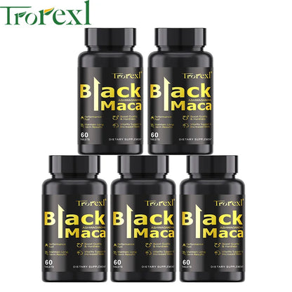 Natural Black Maca ERECTEnhancer, Male Power Strength Supplements for Volume Enhancing, Max Stamina Capsule for Man