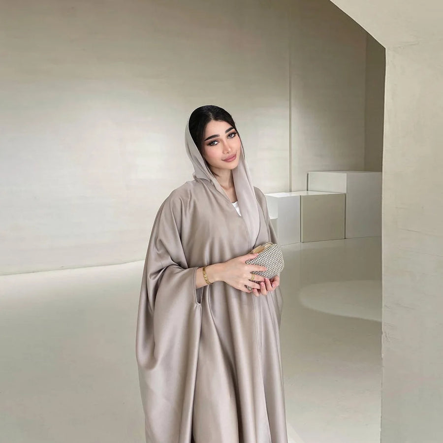 Zahraa Satin – The Solid Batwing Abaya for the Muslim Woman in America