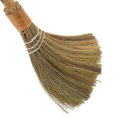 Vietnamese Grass Broom Traditional Straw Sweeper Long Bamboo Handle Household Dust Removal Broom Indoor Outdoor Cleaning Brush