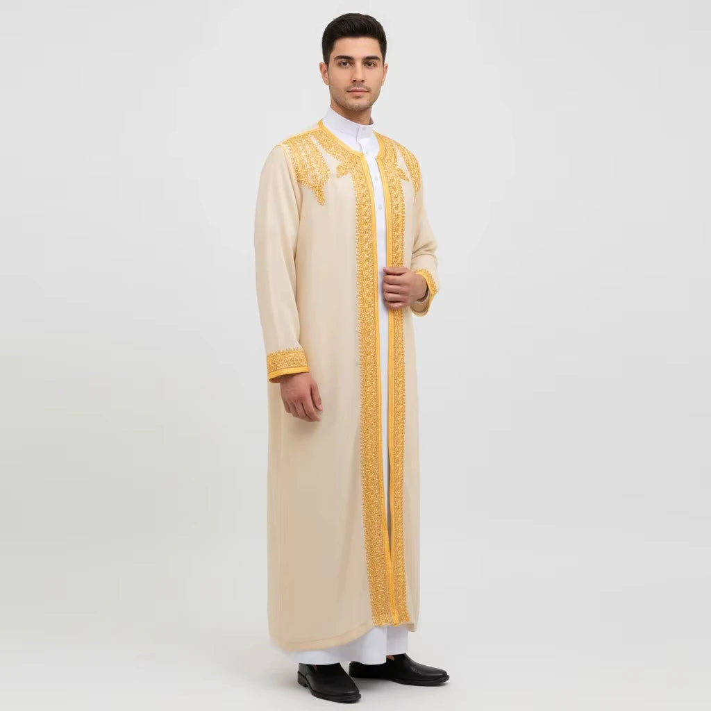 Men's Muslim Clothing Modest Fashion Abaya Thobes  for Muslim Men Modesty Dress Code Islamic Wear for Men