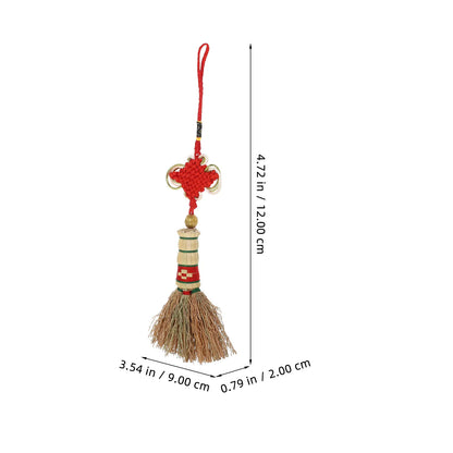 Decorative Broom for Festival Party Wheat Straw Hanging Broom Adornment Festive Door Hanger Wall Decor Window Display