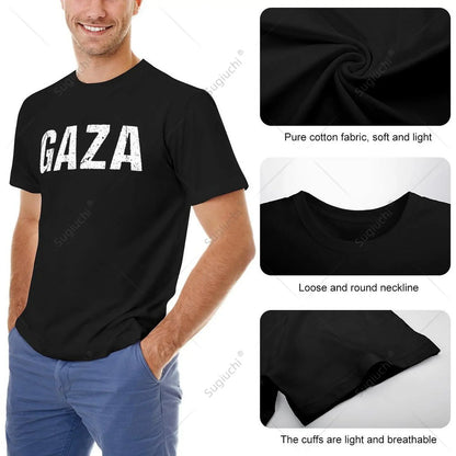 Unisex Men Vintage Gaza Palestine City Tshirt Tees T Shirts Women Boys 100% Cotton T-Shirt